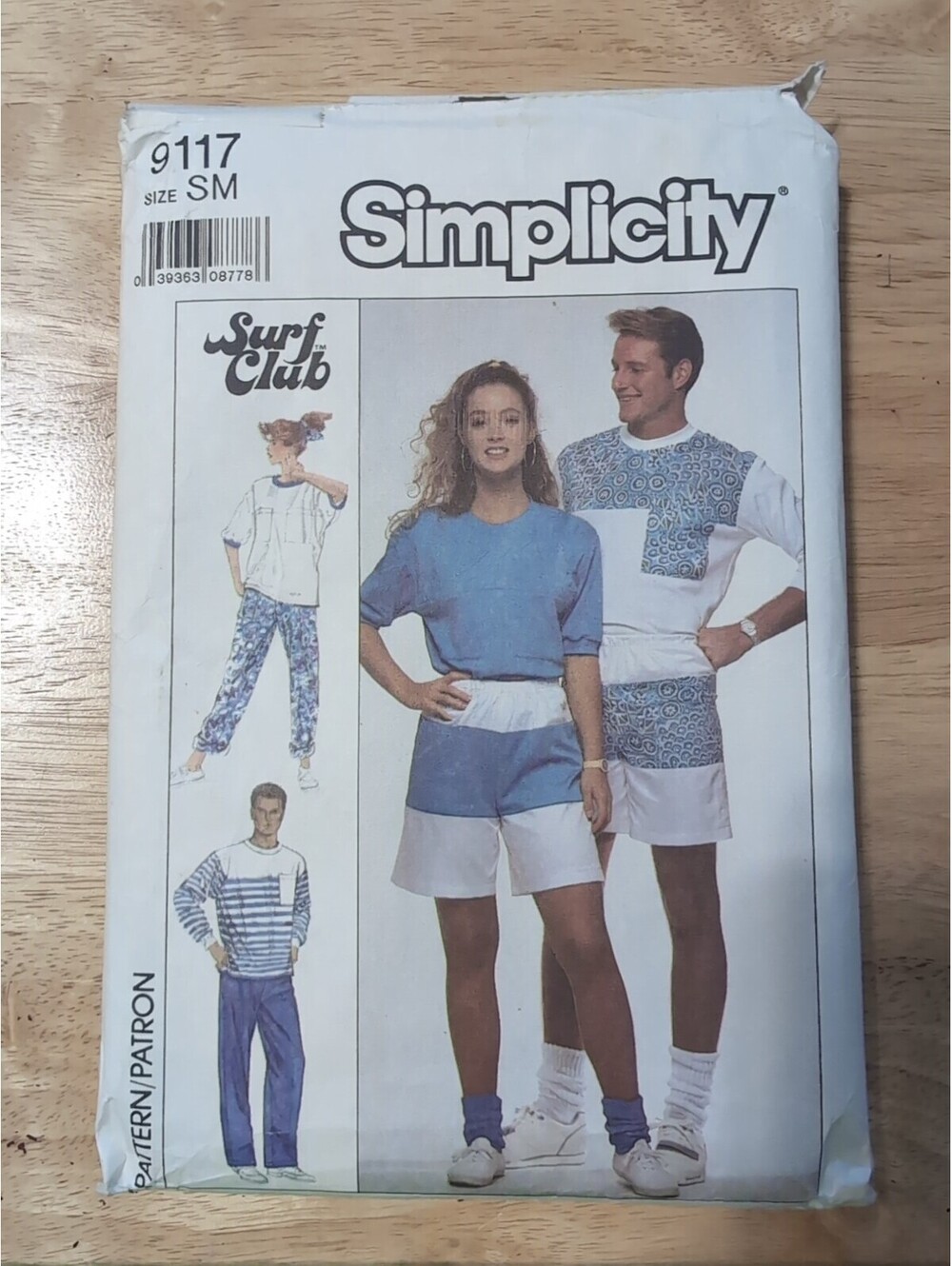 SIMPLICITY 9117 UNISEX PULL ON PANTS SHORTS T SHIRT PATTERN SIZE SMALL 34-36 CUT